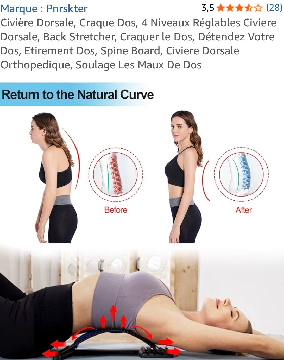 Pack Anti Mal de Dos: Civière Dorsale + Correcteur de Posture