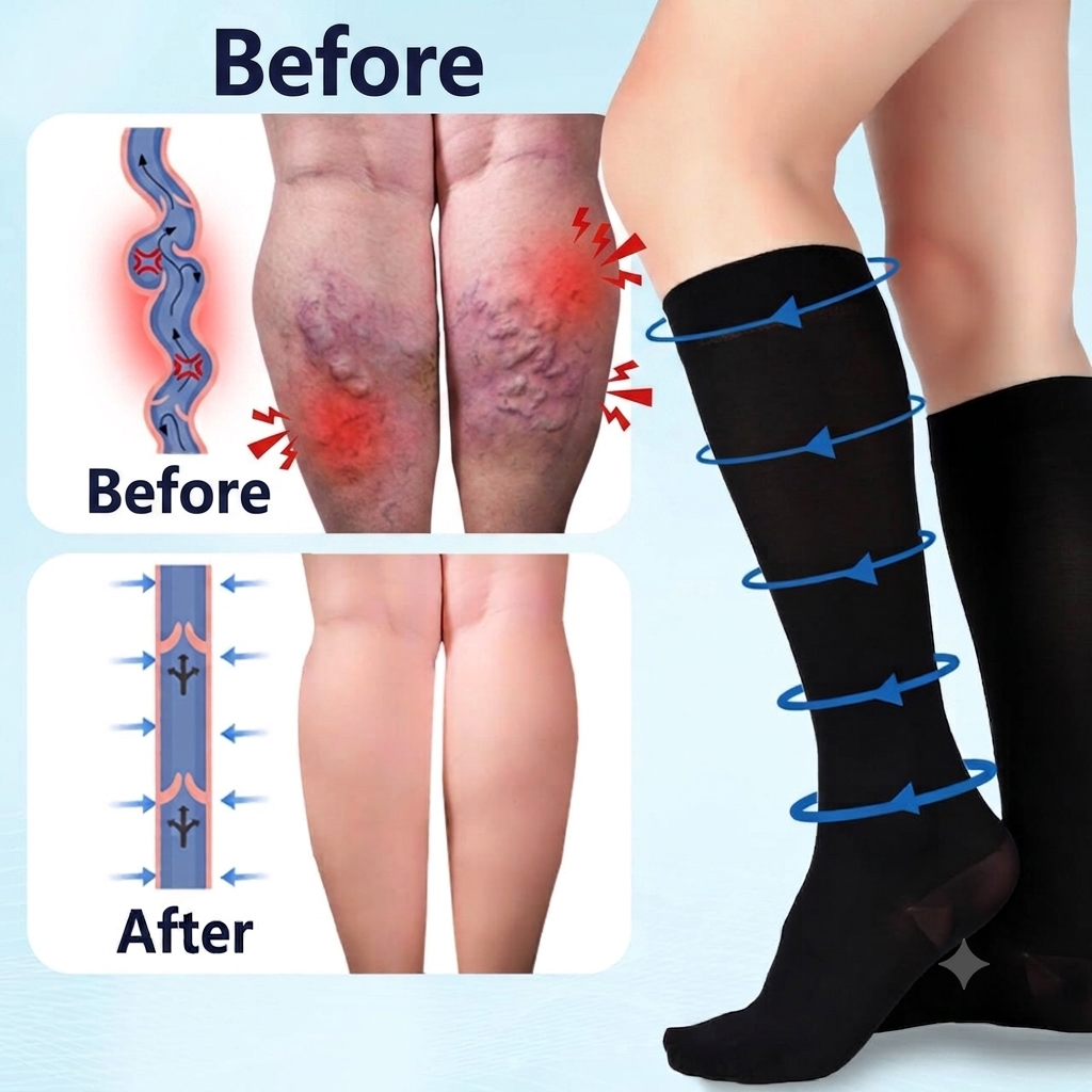 CHAUSSETTES DE CONTENTION ORTHOPÉDIQUE ♻️ULTRA CONFORT ✨