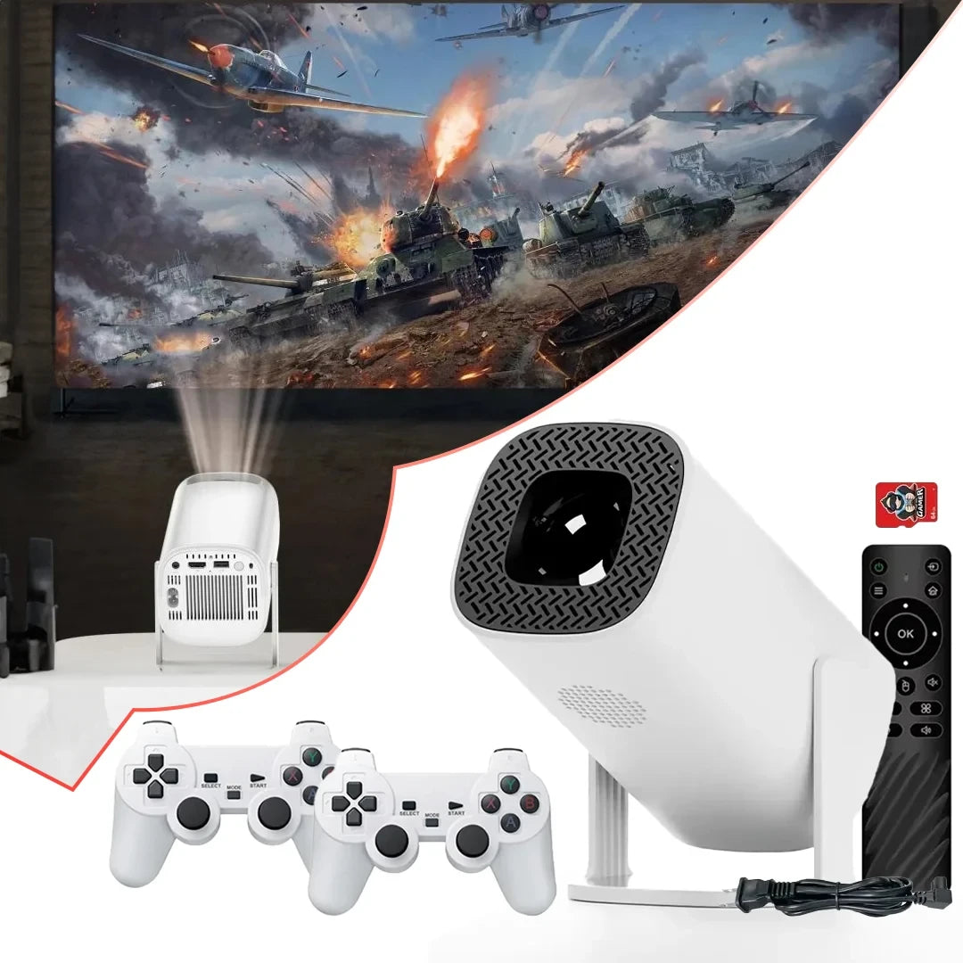 Smart Projecteur Androide 4K + Jeux Tout-en-Un (2 mois de garantie)✨