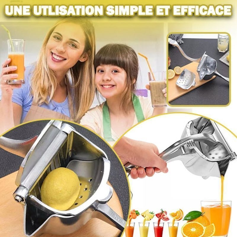 Presse-Agrumes Manuel en Acier Inoxydable – pour la Famille