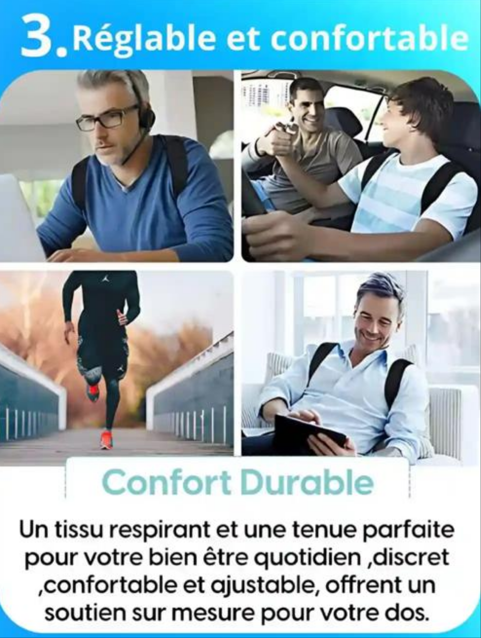 Correcteur de posture : attelle dorsale