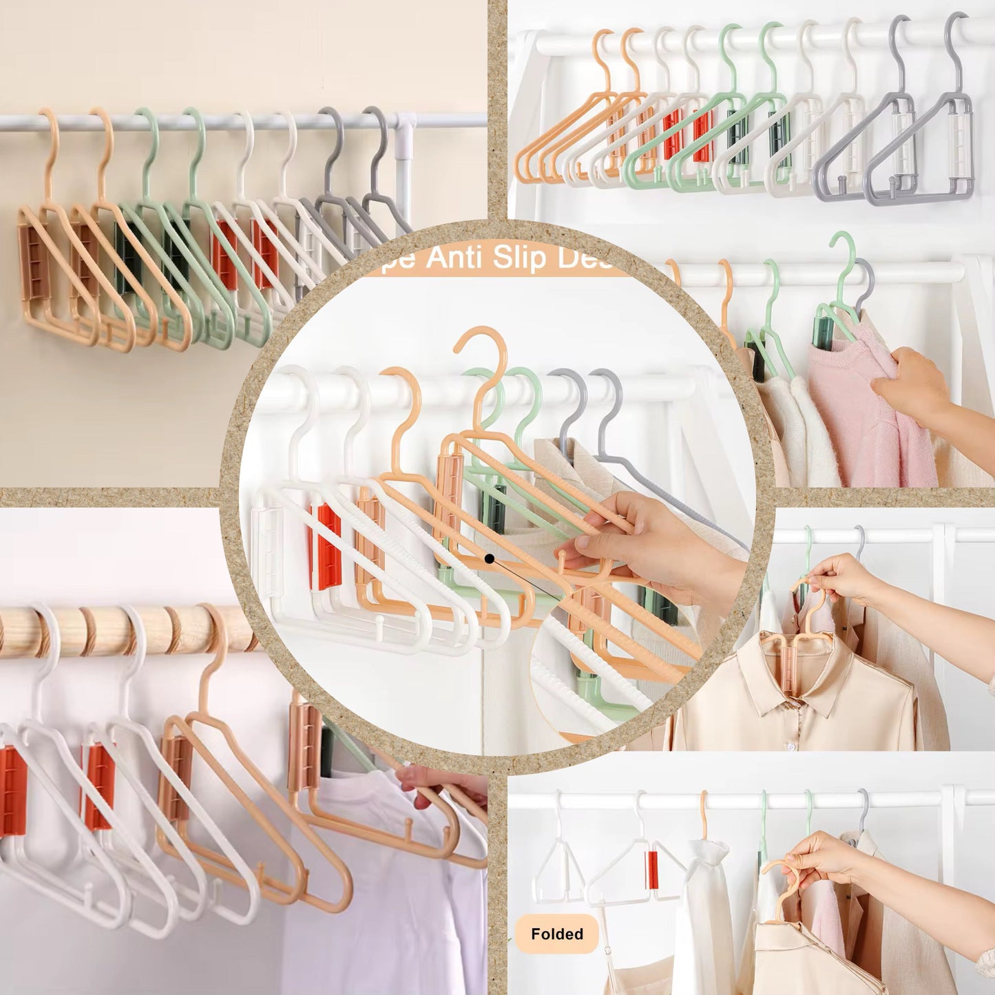 Lot de 7 Cintres pliable (5+ 2 offert)✨