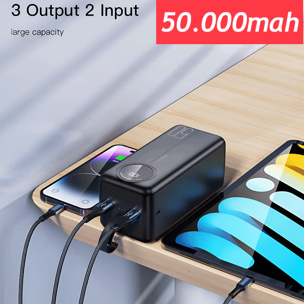 50.000mAh avec recharge solaire original (2 mois de garantie)