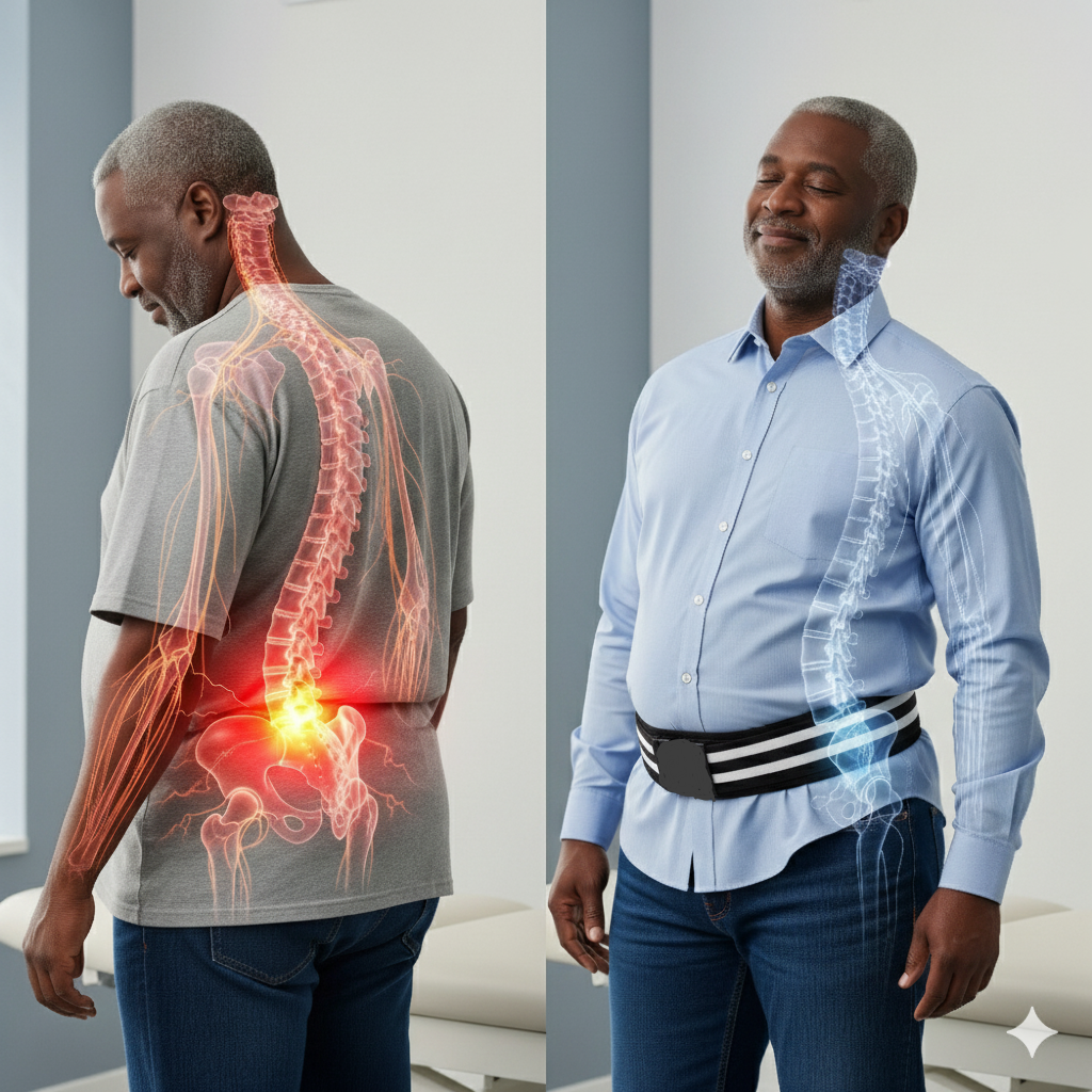 Ceinture lombaire dite STOP✋ AUX DOULEURS LOMBAIRES ET SCIATIQUE aujourd’hui